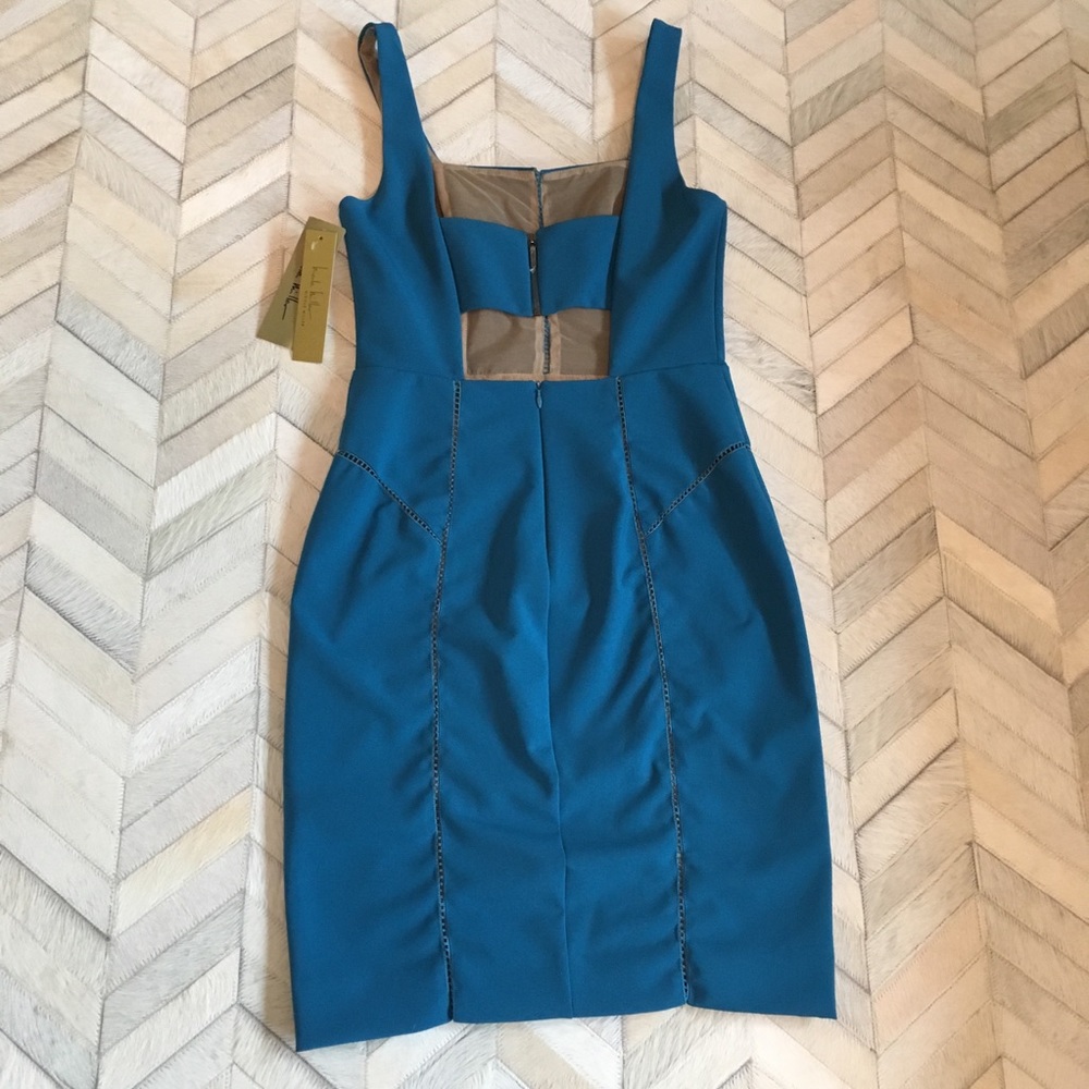 Nicole Miller Alaiya Square Neck Cocktail Dress - Picture 4 of 8